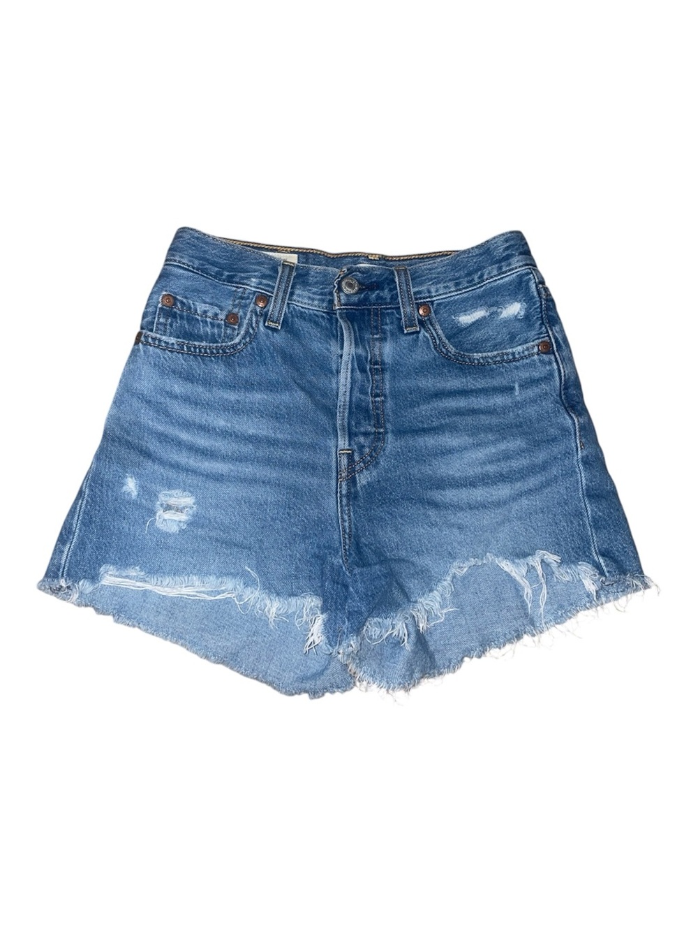 Levi’s ribcage blue shorts